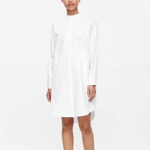 COS shirt dress, white cotton - Size M